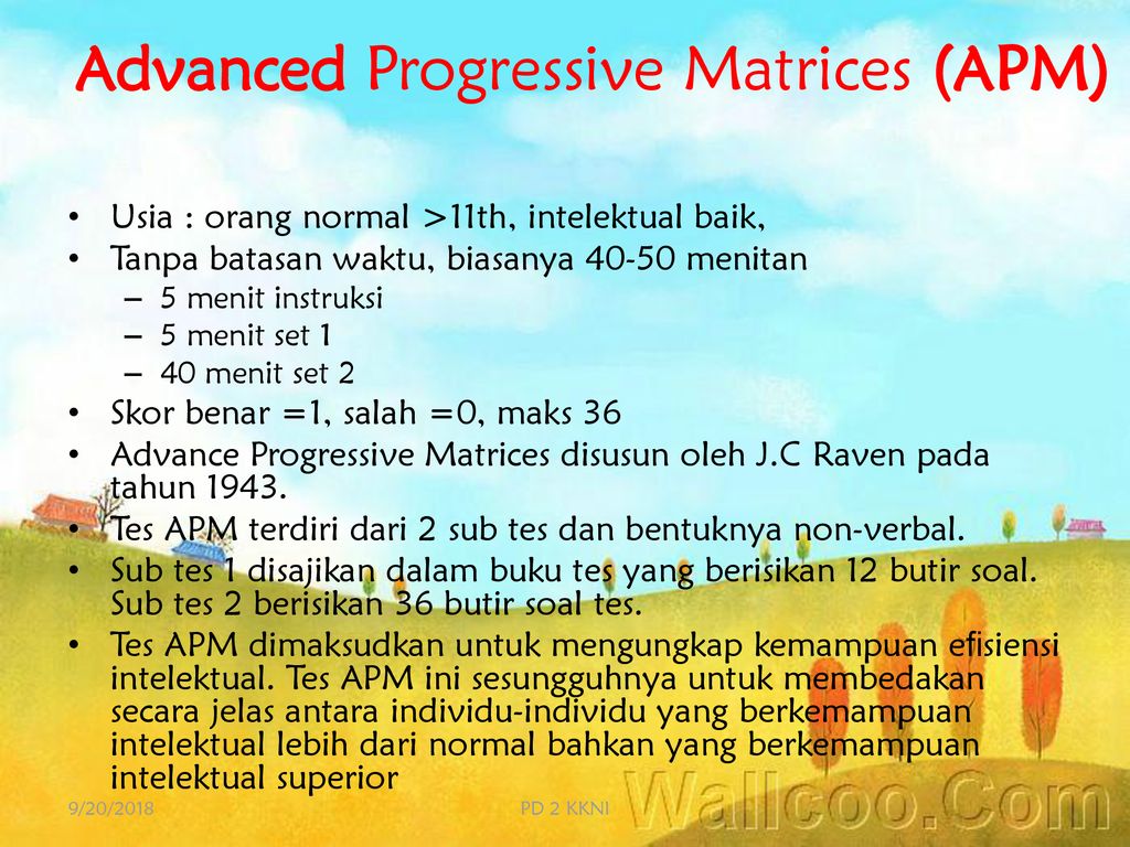 Raven s Progressive Matrices RPM dan CFIT ppt download